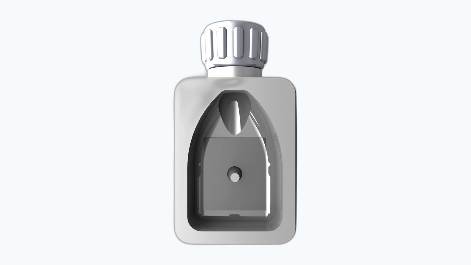 The Seek Extraction device: a small flask with a threaded port at top and an internal binding membrane visible through the window