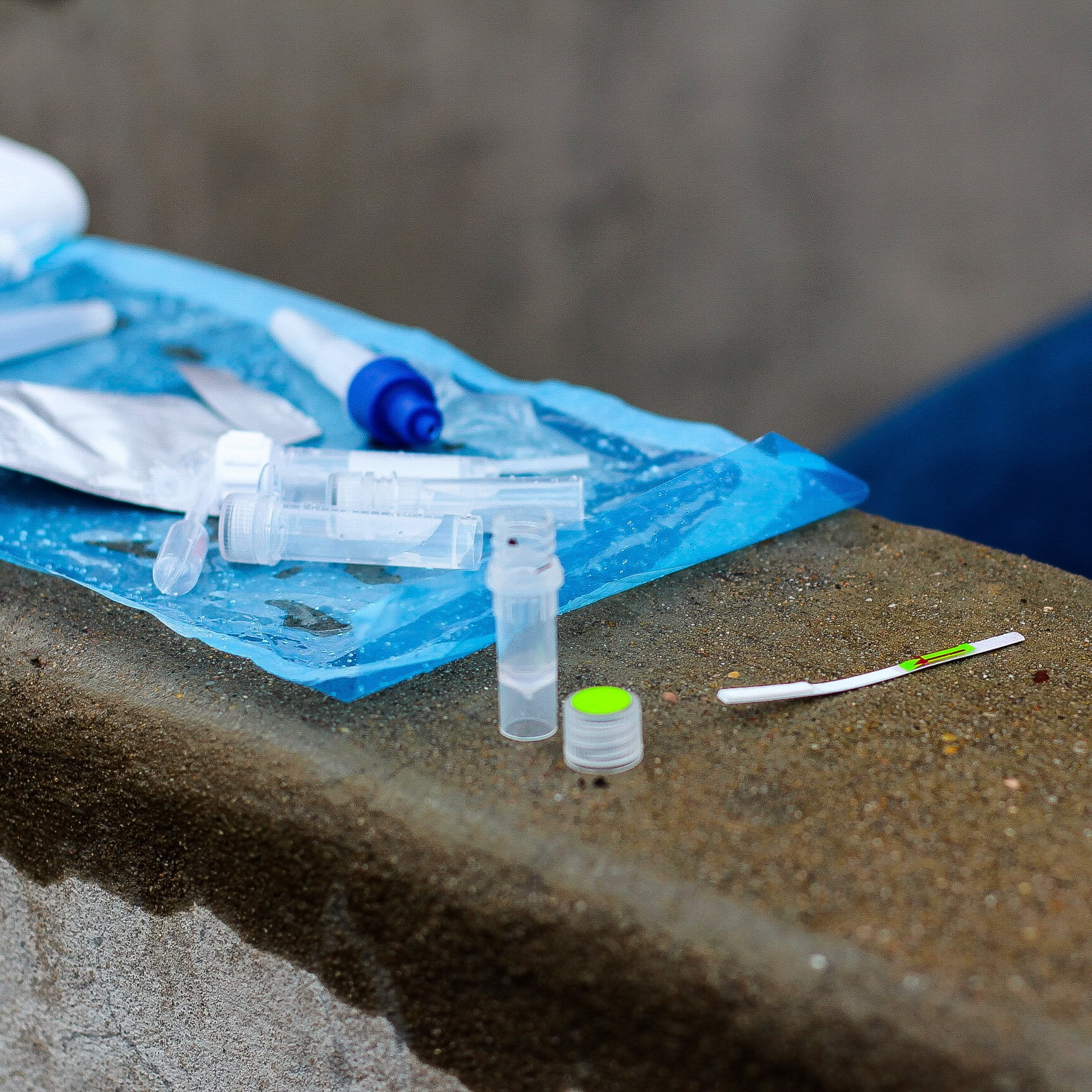 Field-deployable diagnostic tools for infectious diseases on a work surface.